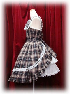 Original Tartan Check Ribbon Shirring Princess JSK (2007) by Baby