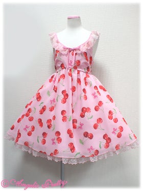 Drained Cherry High Waist JSK by Angelic Pretty