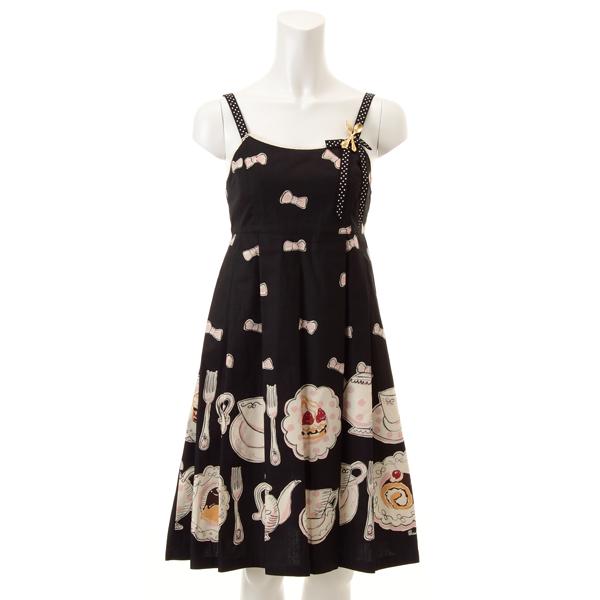 Tea Cup Print Brooch Sleeveless JSK by Emily Temple Cute
