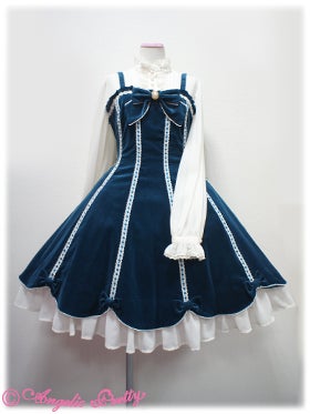 初期タグ Angelic Pretty 鳥かごワンピース　別珍 Elegant Velveteen Birdcage OP by Angelic Pretty