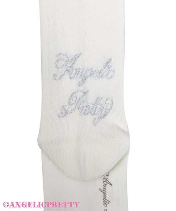 Princess Logo High Socks (2025) by Angelic Pretty