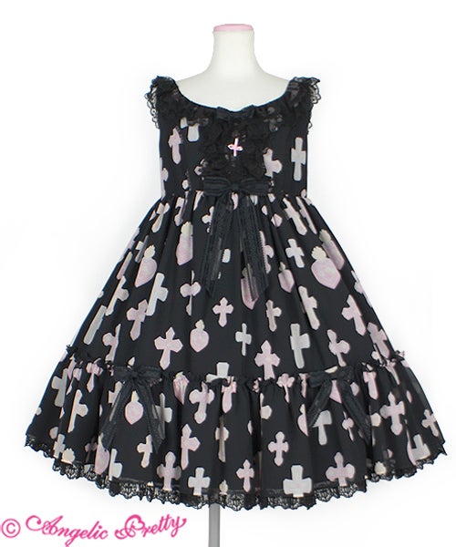 アンジェリックプリティ　プチハートJSK クロ Sugar Cross JSK by Angelic Pretty