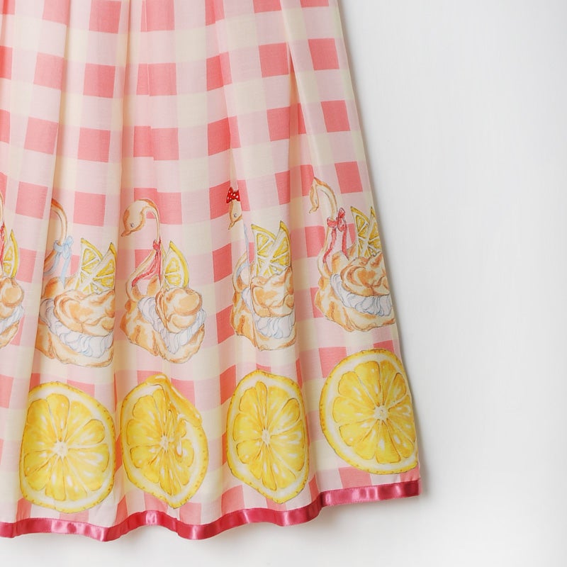 LEMON Swan Puff Ribbon OP by Emily Temple Cute