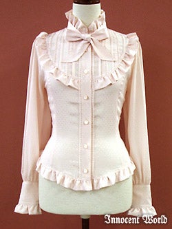 Innocent World 立ち襟ブラウス Dot Jacquard Blouse by Innocent World