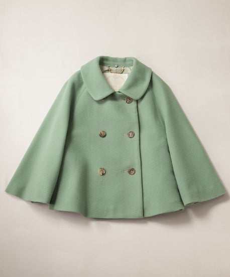 【近年物レア】JANE MARPLE 水色ファー付きウールケープコート Fur Collar Cape Coat by Jane Marple