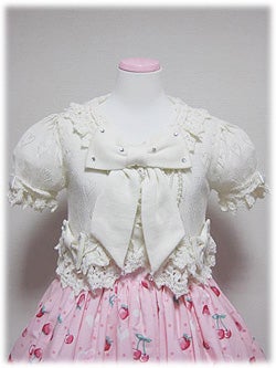 Precocious Ribbon Pearl Knit Bolero by Angelic Pretty