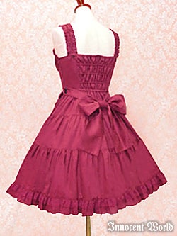 イノセントワールド ロリィタ 薔薇と十字架のレースJSK ボルドー Rose