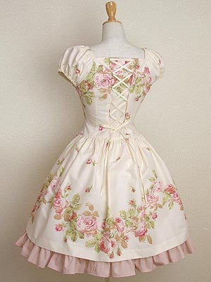 Mary Magdalene ミルローズワンピース 生成 Mille Rose Puff Sleeve OP by Mary Magdalene