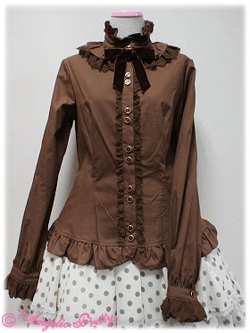 Frill Frill Standing Collar Blouse by Angelic Pretty