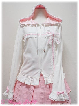Ladder Lace Wrapping Ribbon Parka by Angelic Pretty