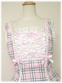 Lace Up Heart Pocket JSK (2006 1st Release) by Angelic Pretty