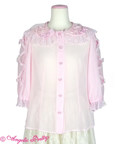 ね*ん様 Angelic Pretty シフォンブラウス Fluffy Ribbon Blouse by Angelic Pretty