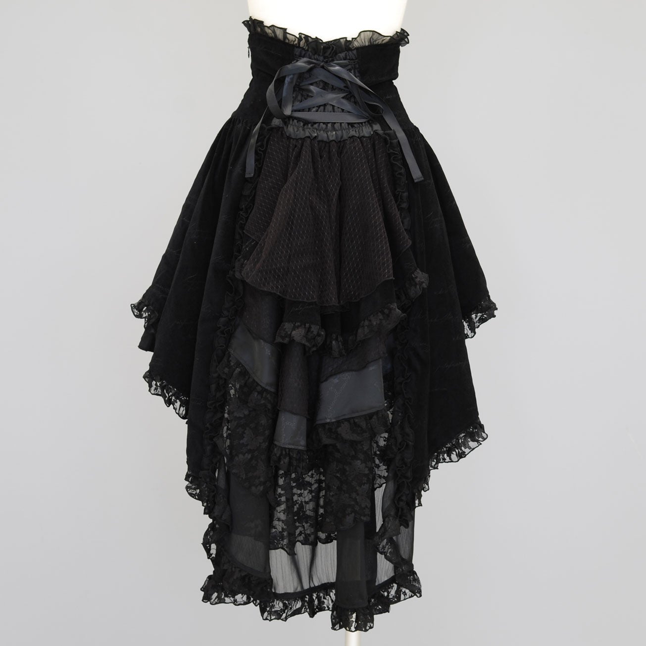 FRILL Velour Bustle Skirt by h.NAOTO