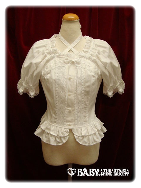 Short Sleeve Back Shirring Blouse by Baby, the Stars Shine Bright