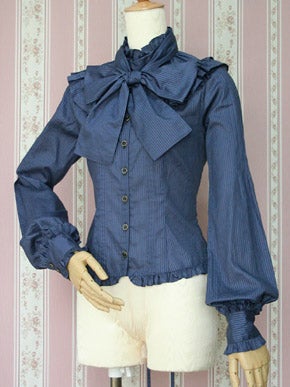 Noble Stripe Intuck Blouse (2013) by Victorian Maiden