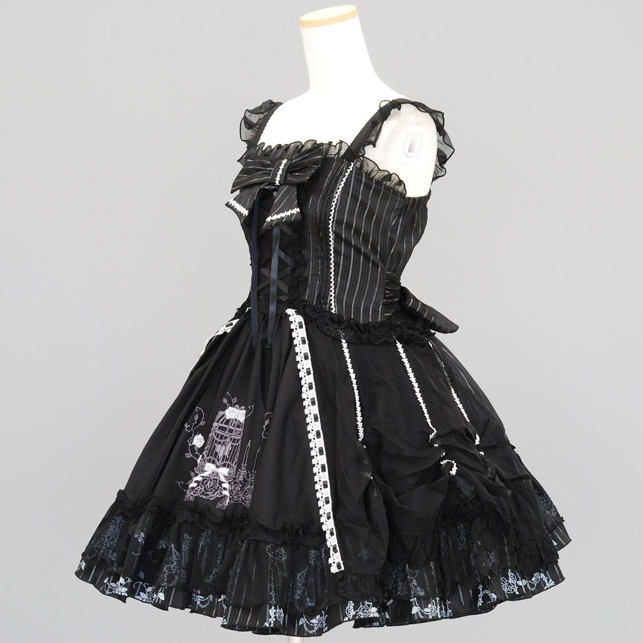FRILL Birdcage Embroidery Ribbon JSK by h.NAOTO