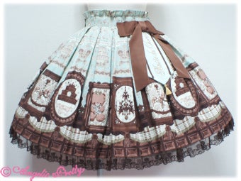 フ*♡様 アンジェリックプリティー Musee du Chocolatスカート Musee du Chocolat Skirt by Angelic Pretty