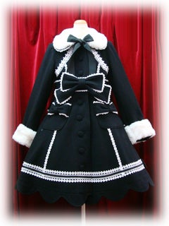スカラップリボンコート　エンジ　ベイビーザスターズシャインブライト Ribbon Scalloped Coat by Baby, the Stars Shine Bright