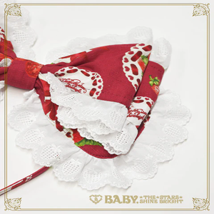 Love's Strawberry Afternoon Tea Head Bow by Baby, the Stars Shine