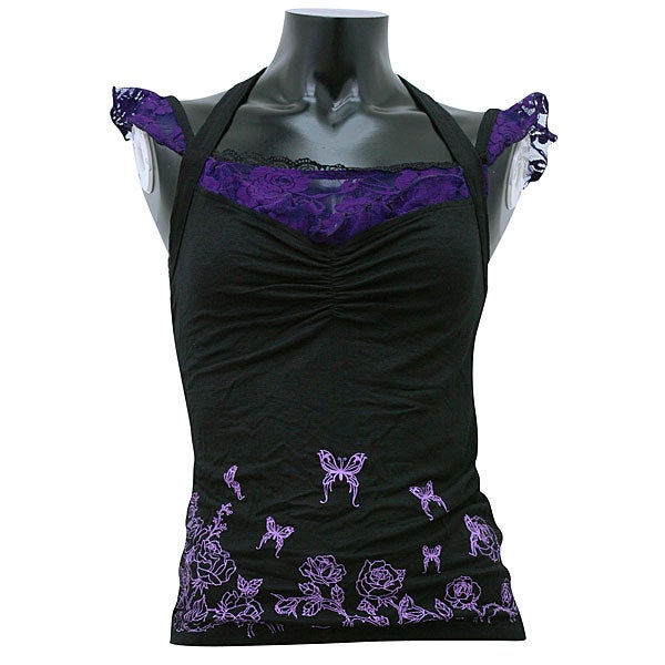h.jelly & Honey ~ Lace Layered Halter Neck Camisole by h.NAOTO