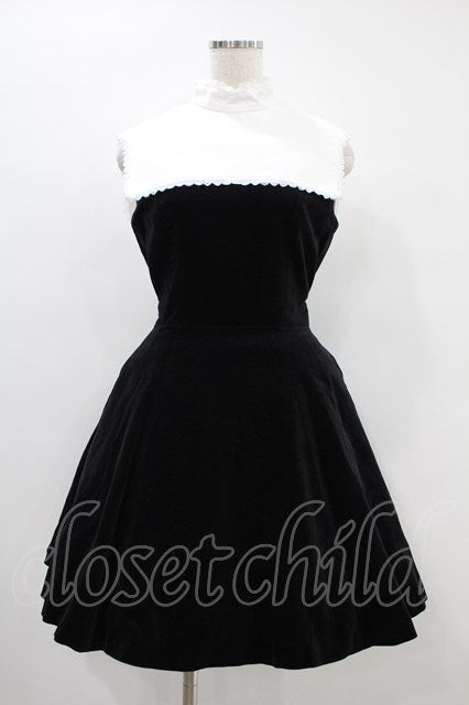 Moi-même-Moitié ノースリーブワンピース ブラック Sleeveless Nun OP (Velour Arm Covers) by Moi-même-Moitié