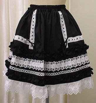 バラレースのピンタック フリルスカート 黒 BABY,THE STARS SHI Rose Lace Frill Skirt by Baby, the Stars Shine Bright