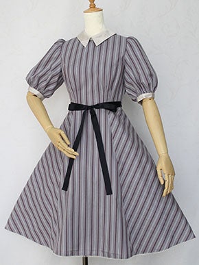 Regimental Stripe Intuck Ribbon OP by Victorian Maiden