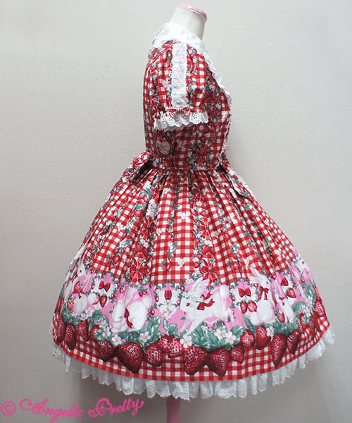 アンジェリックプリティ Ribbon Berry Bunny 3点セット Ribbon Berry Bunny OP by Angelic Pretty