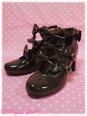 Angelic Pretty エナメルChelseaリボンシューズ ピンク Enamel Chelsea Ribbon Shoes by Angelic Pretty