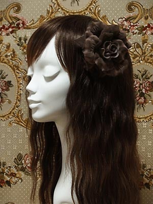 即売Mary Magdalene ローズコサージュ 2点セット（別珍・シフォン） Velveteen Classical Rose Corsage by Mary Magdalene