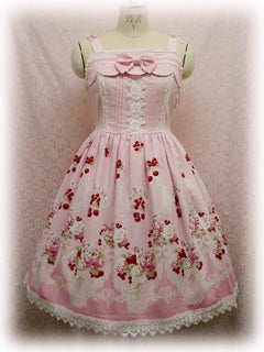 BABY, THE STARS SHINE BRIGHTチェリーブーケ柄JSK Cherry Bouquet Print JSK by Baby, the Stars Shine Bright