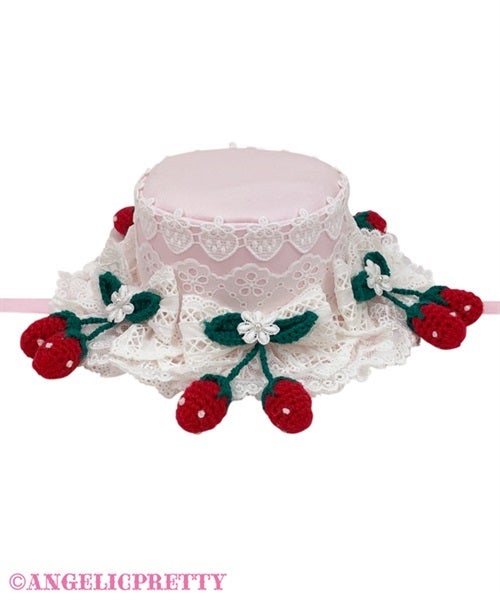 Dress-up Berry Knitted Mini Hat by Angelic Pretty