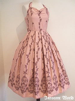 【美品】 イノセントワールド ベランジェールローズJSK ピンク Angel Rose Birdcage JSK (Long) by Innocent World