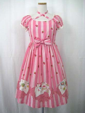バラ＆マーガレットプリントワンピース ピンク Emily Temple Cute Tea Party Print OP by Emily Temple Cute