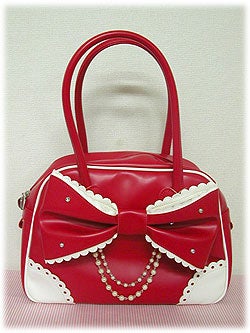 Angelic Pretty 宝石リボンボストンバッグ 赤 Jewelry Ribbon Boston Bag (2008) by Angelic Pretty