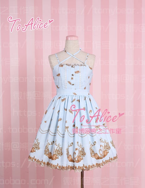 To Alice - Swan Crown JSK (C1977) by Chinese Indie Brand