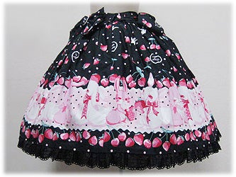 Angelic Pretty/Cherry Berry bunny スカート Cherry Berry Bunny Skirt by Angelic Pretty