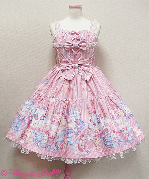 Angelic Pretty Whip Factoryジャンパースカート セット Whip Factory Tiered JSK by Angelic Pretty