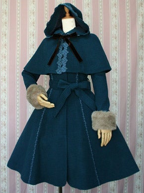 Rose Lace Coat with Hood Cape by Victorian Maiden