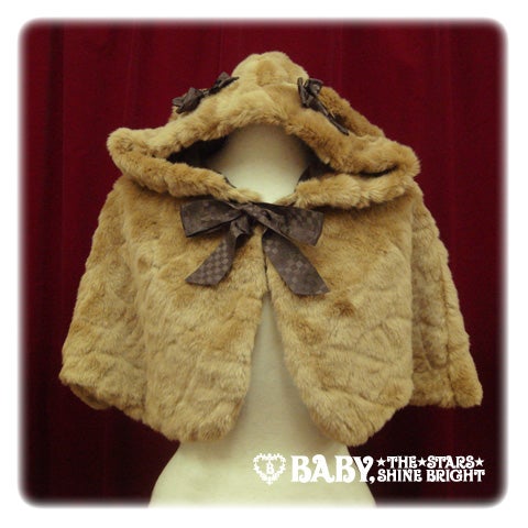 BABY, THE STARS SHINE BRIGHT ブラウンケープ Bunny Fur Cape by Baby, the Stars Shine Bright