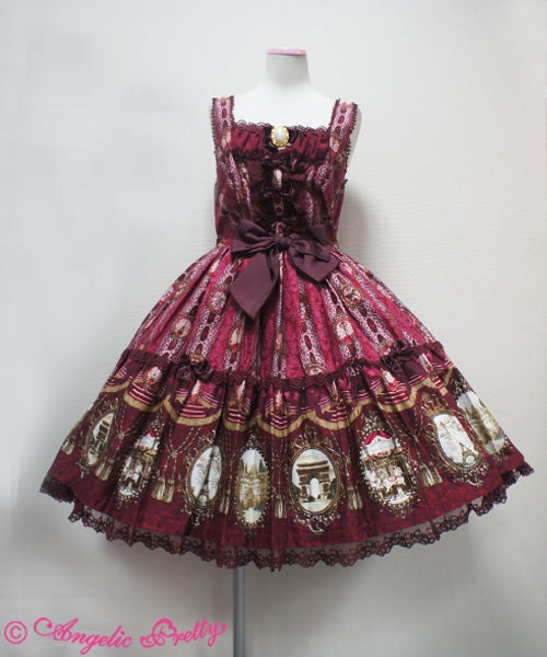 Cameo Window Tiered JSK by Angelic Pretty