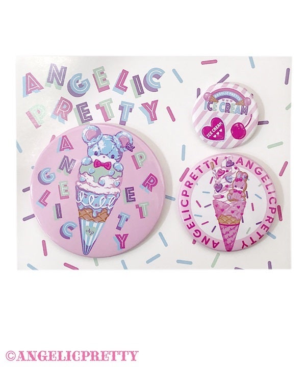 Decoration Ice Cream Metal Badge Set by Angelic Pretty