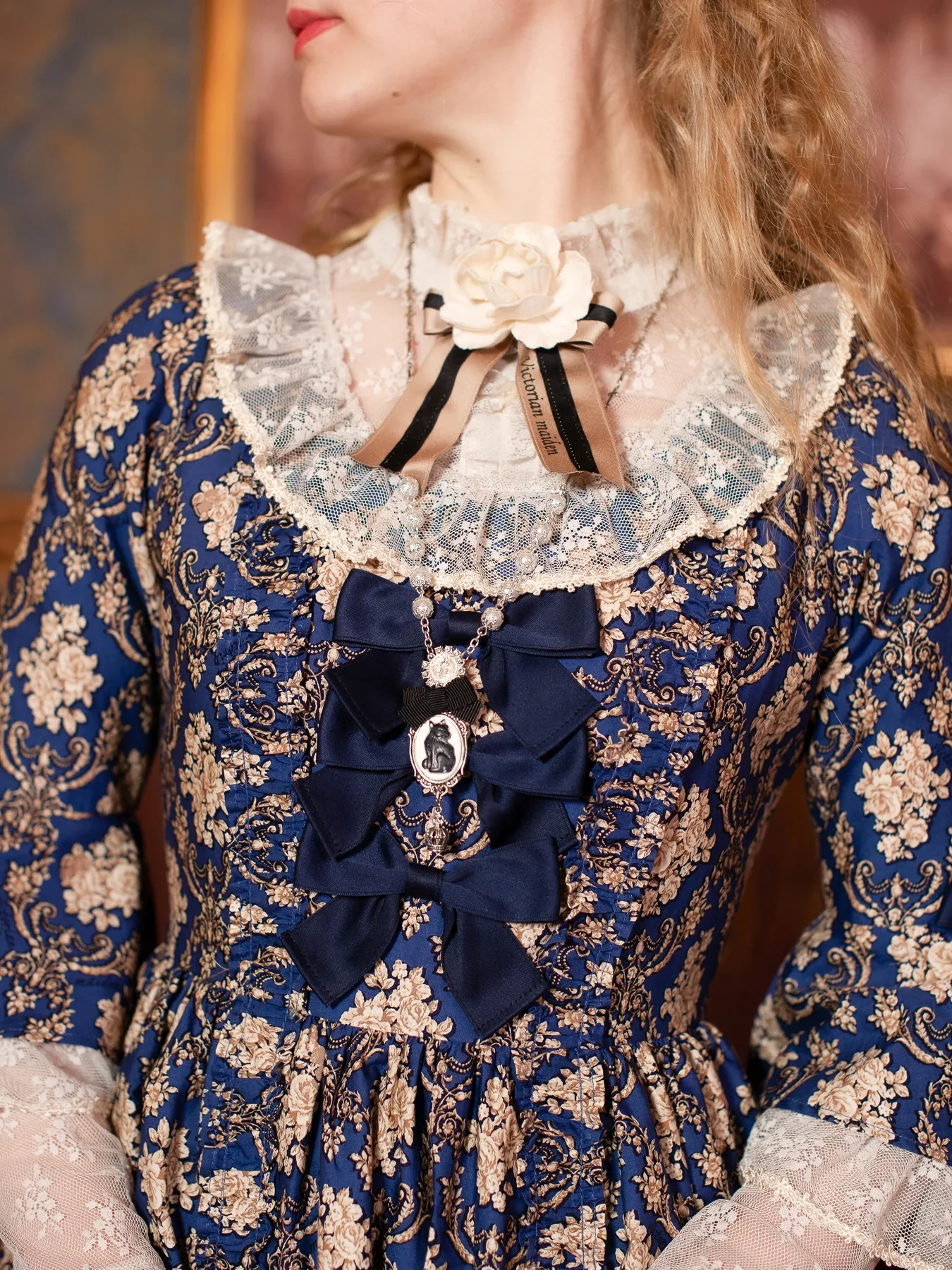 Salon Damask Versailles Ribbon OP by Victorian Maiden