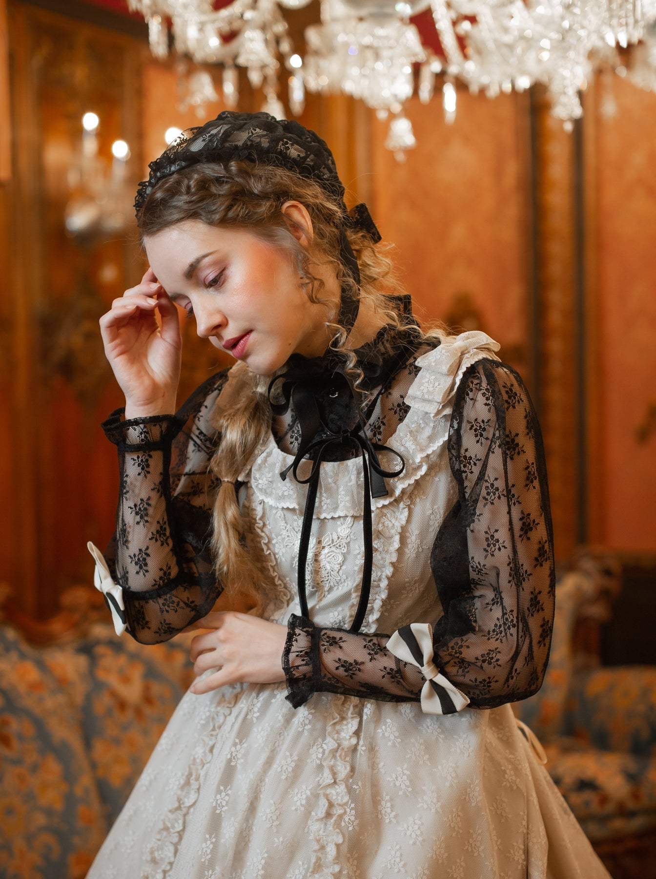 Amelia Lacy Blouse Cardigan by Victorian Maiden