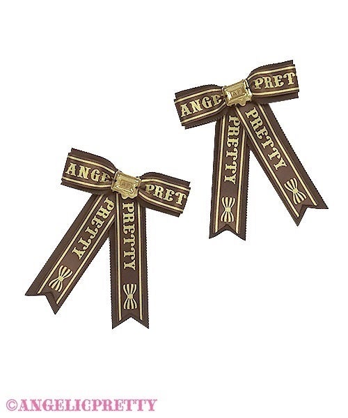 Chocolaterie Petit Ribbon Clip Set (2022) by Angelic Pretty