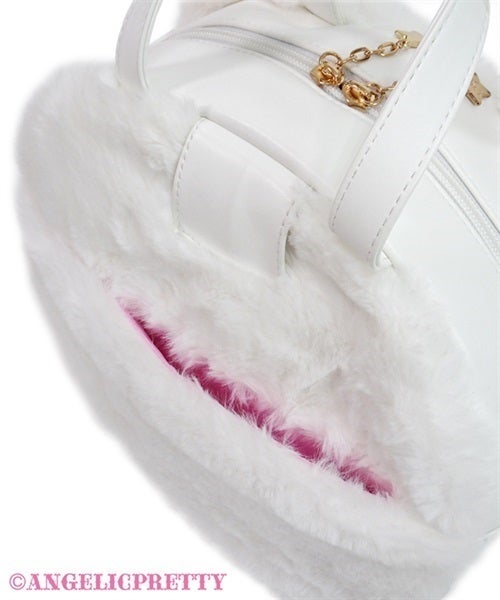アンジェリックピリティMilk Catフェイス3-wayバッグ・白 Milk Cat Face 3-way Bag by Angelic Pretty