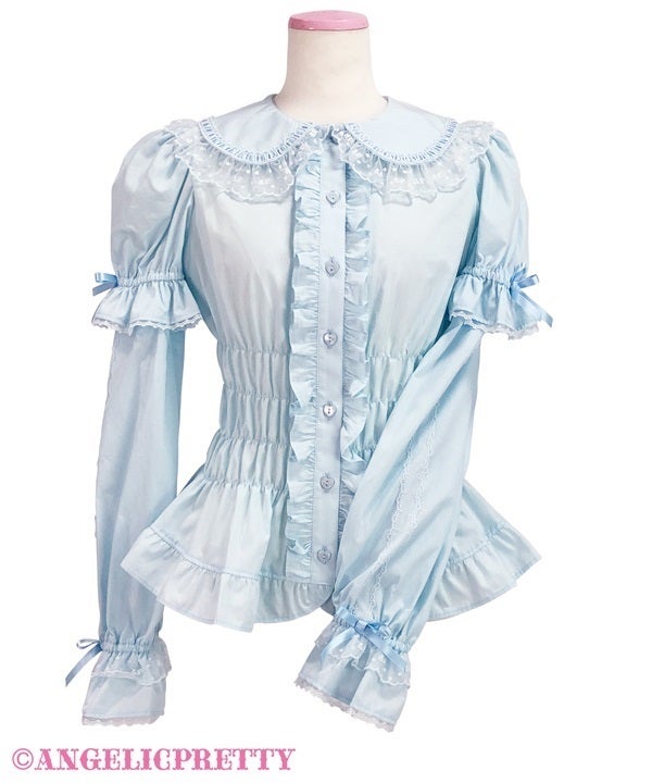 Honey Shirring Sleeve Blouse by Angelic Pretty