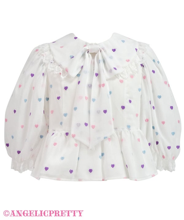 Candy Petit Heart High Waist Blouse by Angelic Pretty