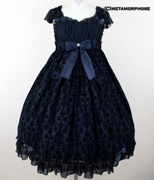 Grace Flocked JSK (Medium Length) by Metamorphose Temps de Fille
