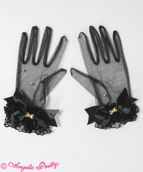 Love Ribbon Short Gloves by Angelic Pretty